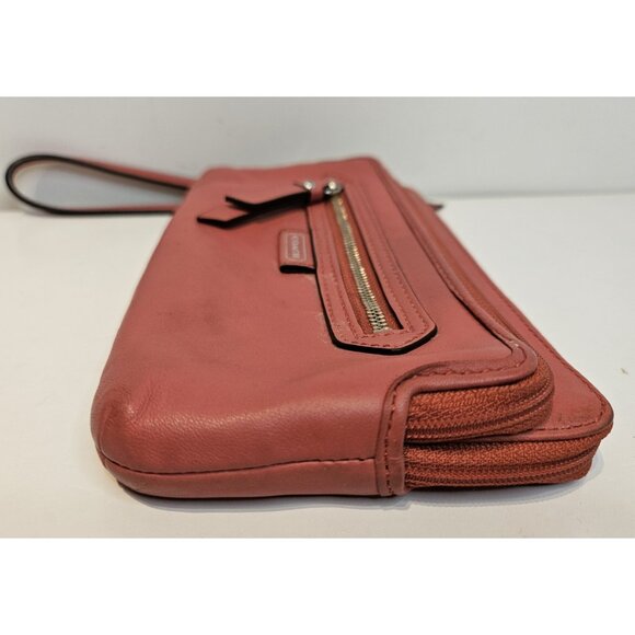 Coach Pink 8 inch Wristlet Wallet | 3 Zipper Compartments - Picture 3 of 14